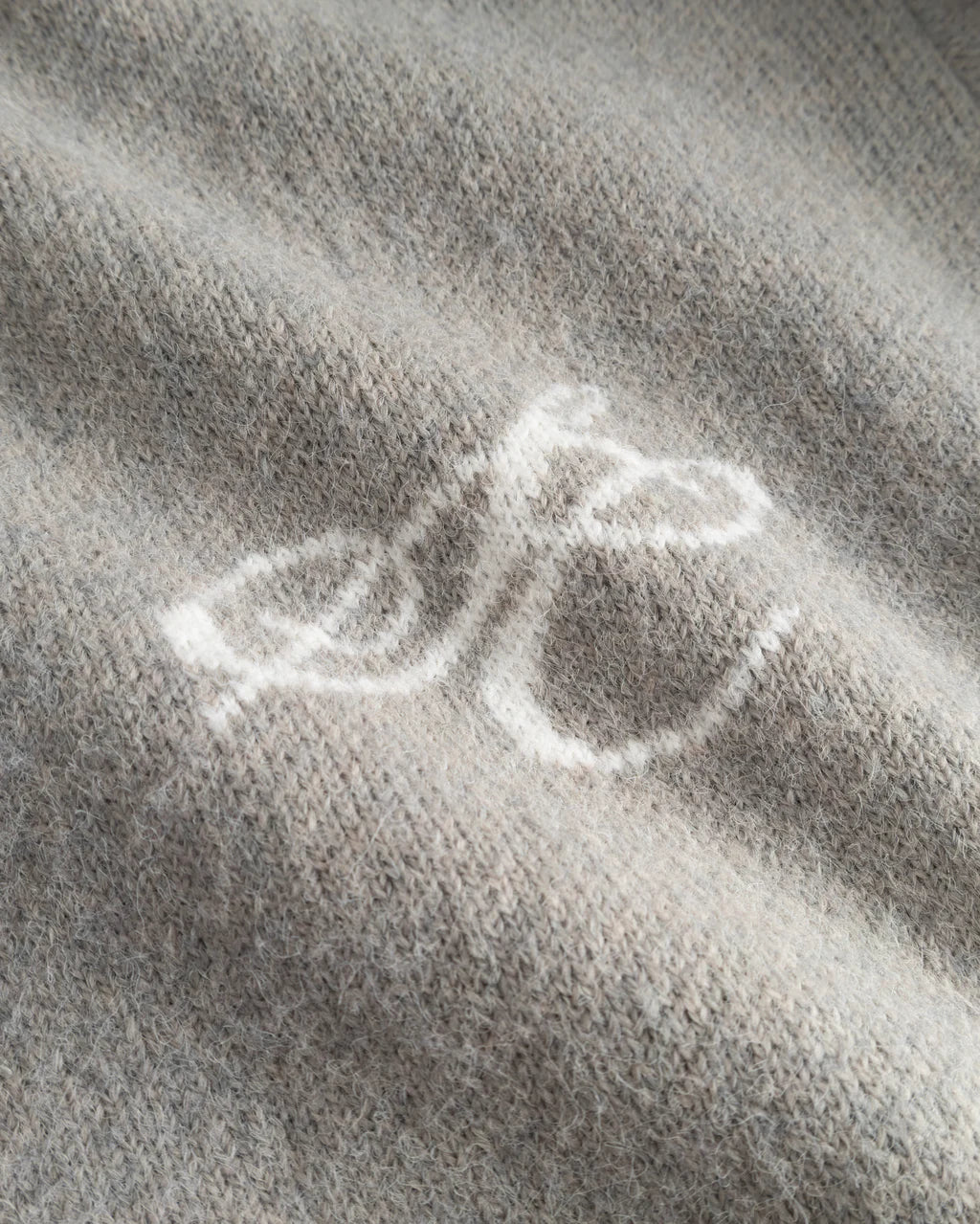 Full-zip Sweater Light grey Dame